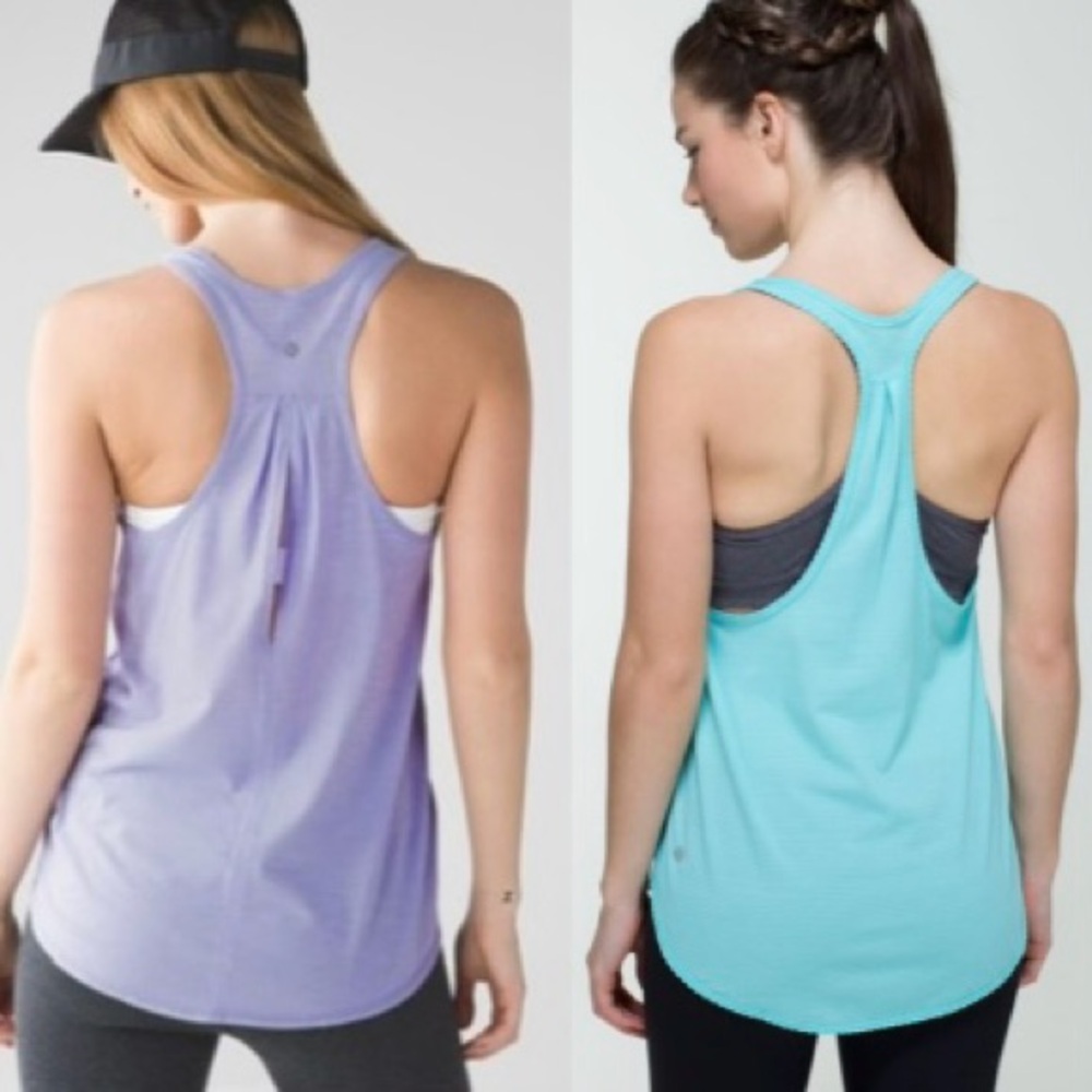 Lululemon 2‎ tank tops Salute the Sun Singlet and 105 f singlet